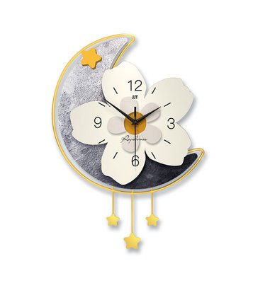 Часы настенные дизайнерские Star Flower, бесшумный механизм JT22301 / 36x51 см 4013341 фото