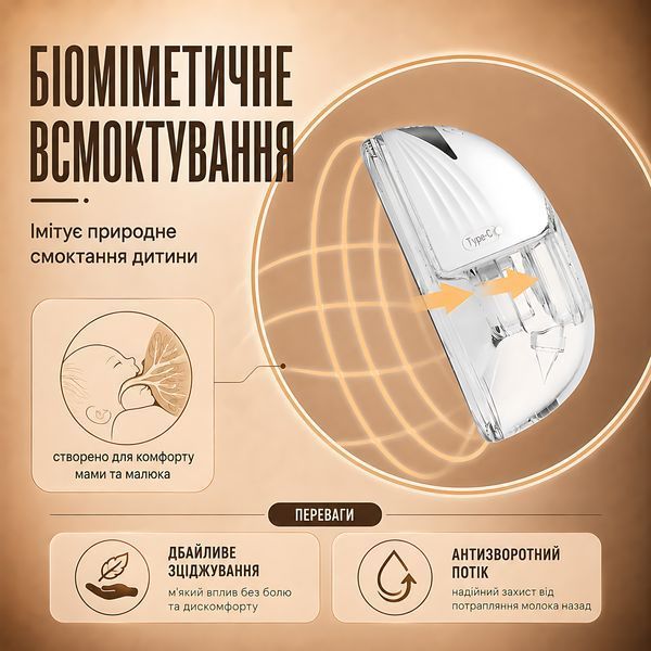 Молокоотсос электрический беспроводной LELIK&trade; Genius Lacto Pro 210 ml ультратихий и портативный, свободные руки, белый 4014720 фото