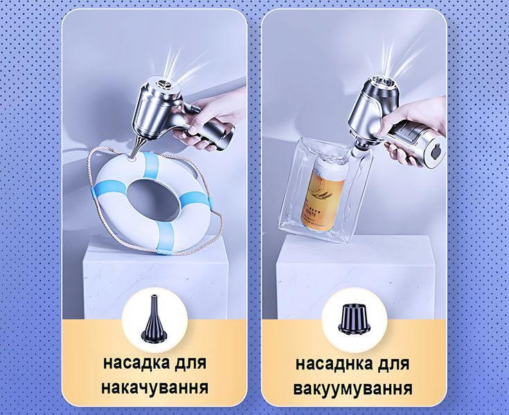 Акумуляторний ручний пилосос ST-6645Pro, 12 000 Па, бездротовий, потужний, 3-в-1, срібний 4018612 фото