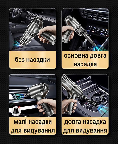 Акумуляторний ручний пилосос ST-6645Pro, 12 000 Па, бездротовий, потужний, 3-в-1, срібний 4018612 фото