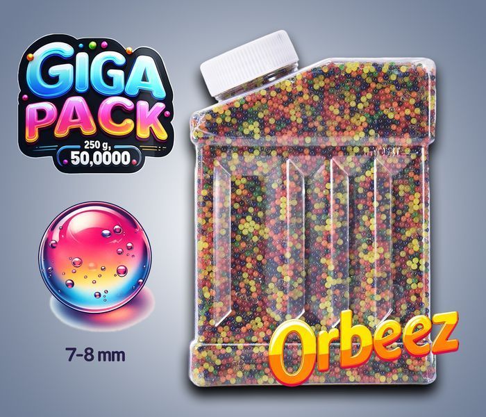Орбізи, гідрогель, гідрогелеві кульки Orbeez 7-8 мм Giga Pack 50000 шт. 4013532 фото