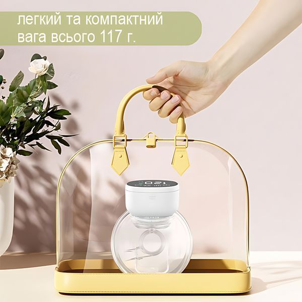 Молоковідсмоктувач електричний акумуляторний, легкий та компактний LELIK&trade; Comfort Care з режимом масажу, чорний 4013457 фото
