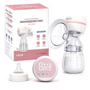Молоковідсмоктувач електричний LELIK&trade; Pure Lacto з функцією масажу та стимуляцією лактації, білий 4013860 фото