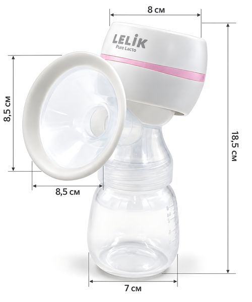 Молоковідсмоктувач електричний LELIK&trade; Pure Lacto з функцією масажу та стимуляцією лактації, білий 4013860 фото