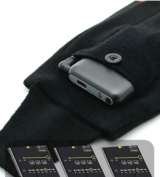Акумулятор для одягу з підігрівом Thermo Pulse 5000 мА&middot;г Li-Pol, Bluetooth APP, змінний, чорний 4014478 фото