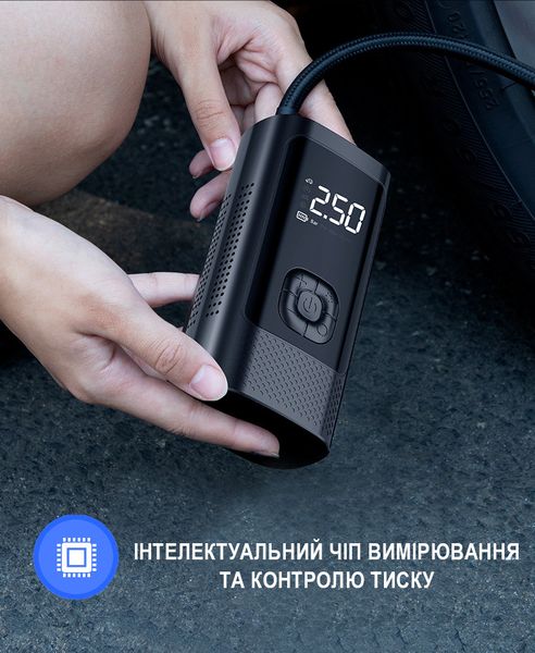 Портативный автокомпрессор аккумуляторный Royalstar RSD-CZX11D, черный 4013471 фото