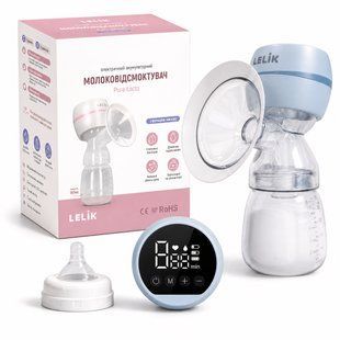 Молоковідсмоктувач електричний LELIK&trade; Pure Lacto з функцією масажу та стимуляцією лактації, блакитний 4013860 фото
