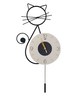 Часы настенные дизайнерские с маятником Wish Cat JT21239 / 75x35см  4018308 фото