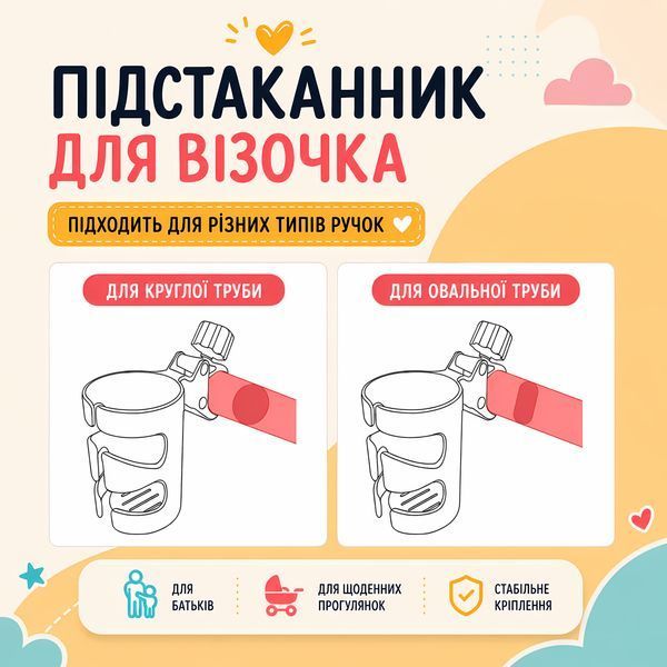 Підстаканник універсальний для коляски Cuddle Lelik&trade; 4018926-П фото