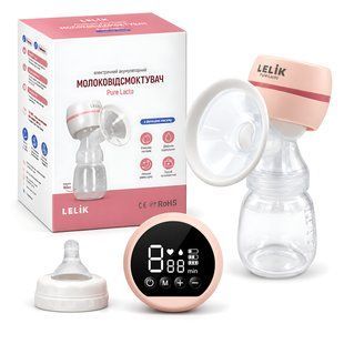 Молокоотсос электрический LELIK&trade; Pure Lacto с функцией массажа и стимуляцией лактации, розовый 4013860 фото