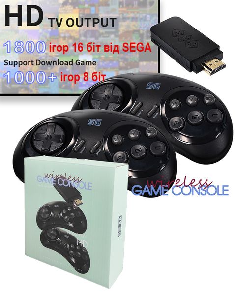 Бездротова ігрова консоль приставка SEGA Y2 SG на 1800 ігор 16bit 4018841 фото