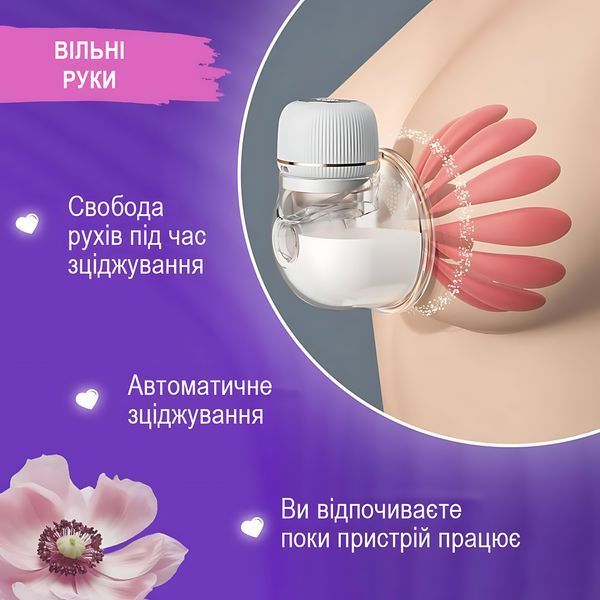 Молоковідсмоктувач електричний акумуляторний LELIK&trade; Mirava Puls | двофазний, масаж і стимуляція лактації 4013495 фото