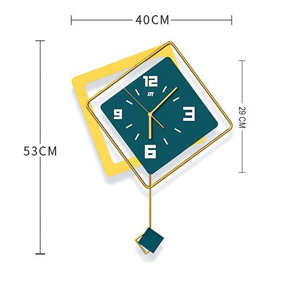 Часы настенные дизайнерские с маятником DIAMOND JT20114 / 40x53см  4018193 фото