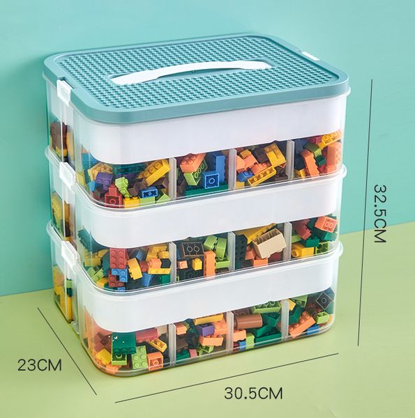 Ящик-органайзер для хранения деталей конструктора LEGO, зеленый 4018476 фото
