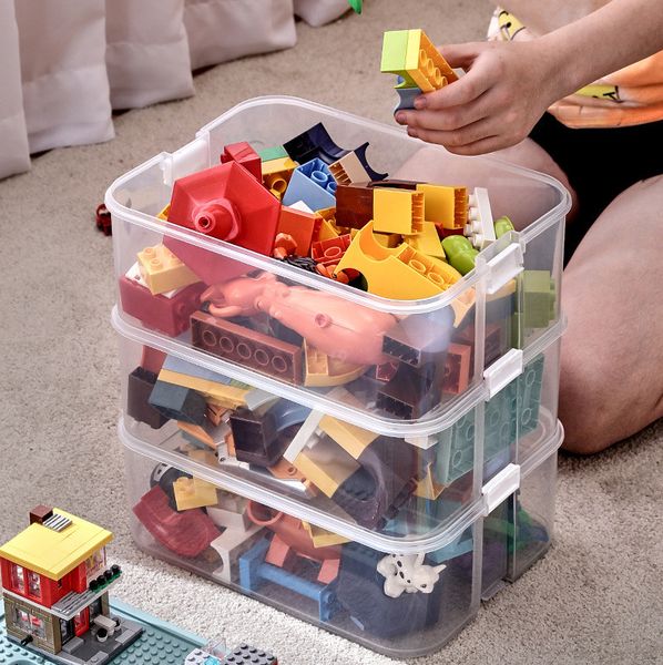 Ящик-органайзер для зберігання деталей конструктора LEGO, зелений 4018476 фото
