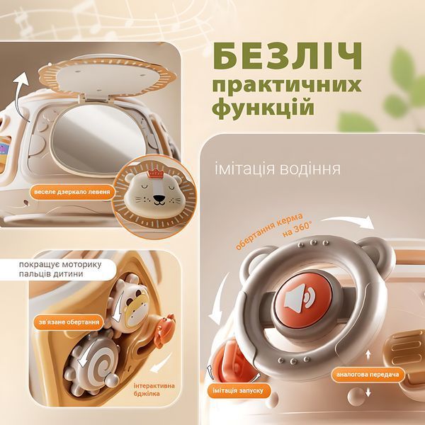 Бізікуб Montessori Busy Drum музичний розвиваючий сортер для малюків 6-36 місяців 4014614 фото