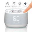 Многофункциональная Bluetooth-колонка 4 в 1 LELIK Lumi Tid с часами, ночником, генератор белого шума, Серый