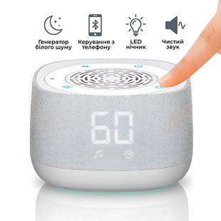 Багатофункціональна Bluetooth-колонка 4 в 1 LELIK Lumi Tid з годинником, нічником, генератор білого шуму 4014621 фото
