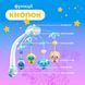 Мобиль детский на кроватку аккумуляторный с проектором NeoBaby, музыкальная детская карусель 3 в 1 для кроватки, розовый 4013549 фото 3