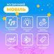 Мобиль детский на кроватку аккумуляторный с проектором NeoBaby, музыкальная детская карусель 3 в 1 для кроватки, розовый 4013549 фото 4