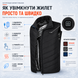 Жилет с подогревом, USB-порт, 9 зон подогрева, от PowerBank, размер 5XL 4018711 фото 11
