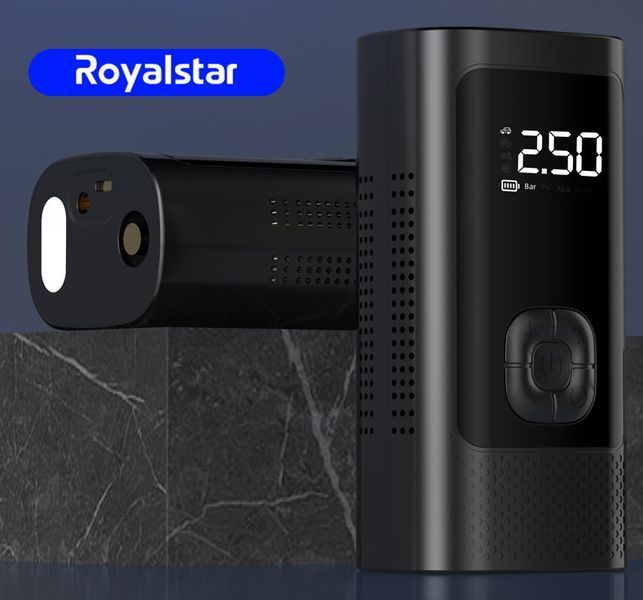 Портативний автокомпресор Royalstar RSD-CZX11D (DC 12V, без акумулятора), чорний 4013471 фото