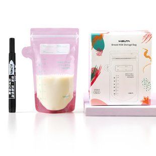 Пакети для зберігання грудного молока MISUTA, 200 ml, 60 шт. + маркер 4013990 фото