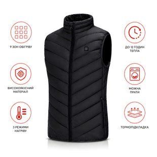 Жилет з підігрівом, USB-порт, 9 зон підігріву, від PowerBank, розмір 3XL 4018711 фото