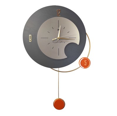 Годинник настінний дизайнерський з маятником SOFT SKIN, безшумний механізм  JT22217 / 40x56 см 4013310 фото