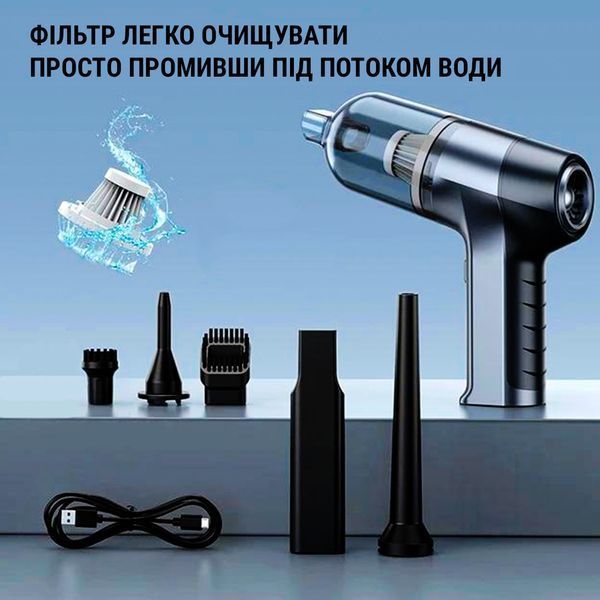 Акумуляторний пилосос для авто SUITU ST-6650Pro 12000 Па, бездротовий, 4000 mAh, з видуванням 4013785 фото