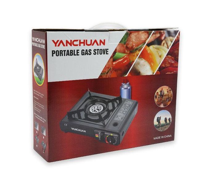 Портативна туристична газова плита для кемпінгу, з адаптером, 2900W, Yanchuan  1739931175 фото