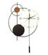 Годинник настінний дизайнерський з маятником, безшумний механізм, Black Circles JT22214 / 36x70 см 4013389 фото 1